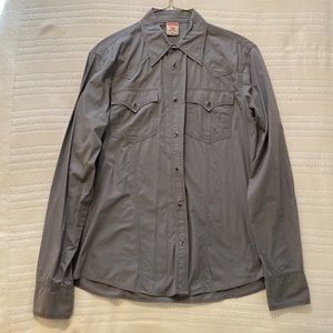 Men’s True Religion gray button down